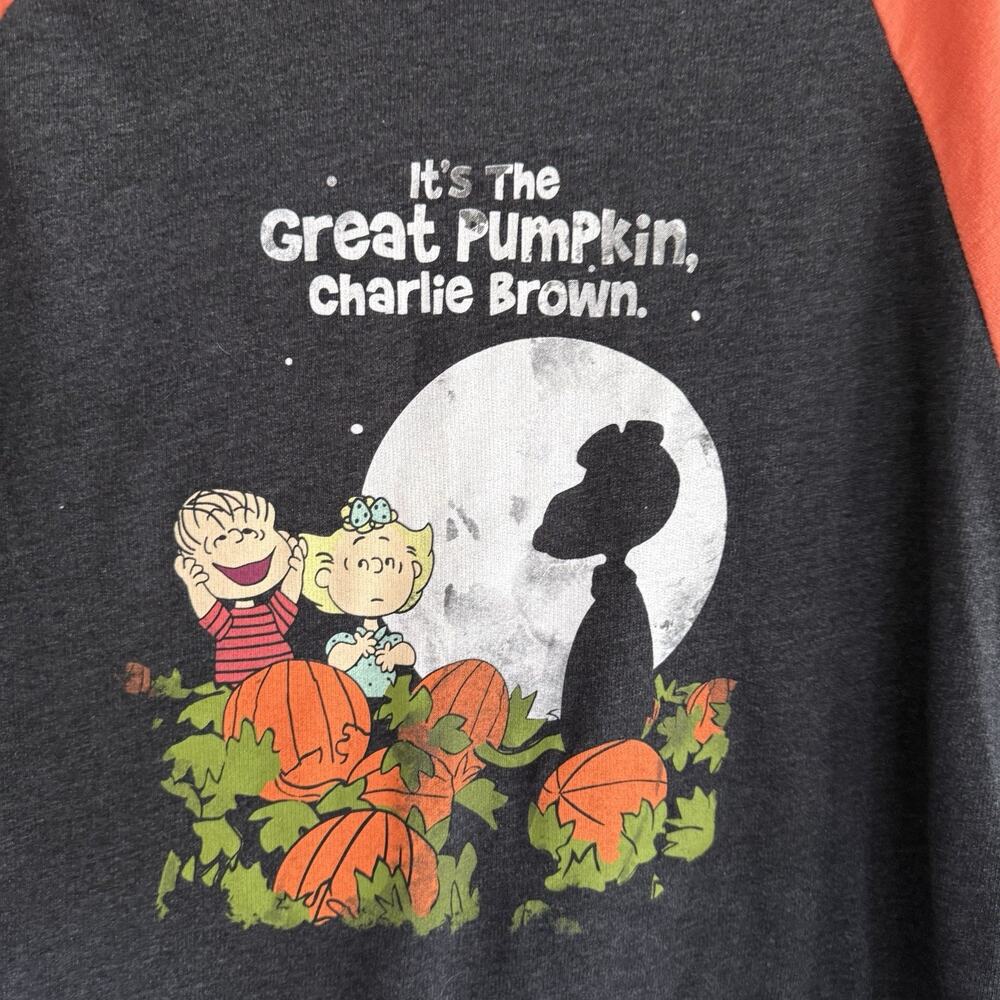 Mighty Fine Peanuts Halloween Snoopy Great Pumpkin Crewneck Sweatshirt Women XL - Picture 2 of 4